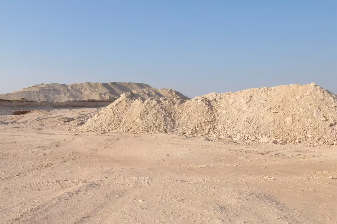Caliche material from Frontera Materials pits in South Texas